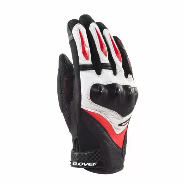 Guanti Moto RAPTOR-3 Clover nero/rosso