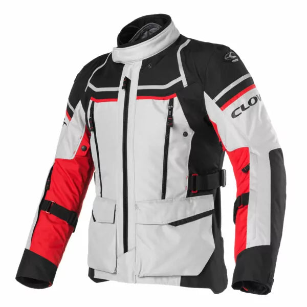 Giacca Moto 3 strati Clover OUTLAND-2 WP Grigio/Nera - Uomo