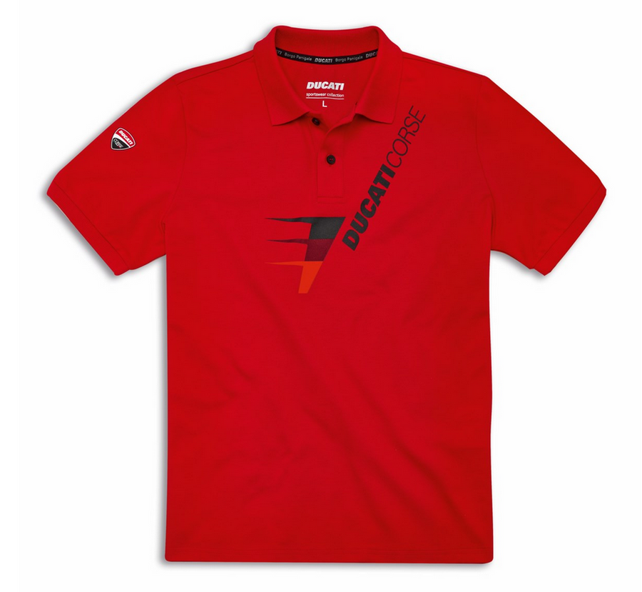 Polo manica corta Ducati DC Speed Uomo Rossa