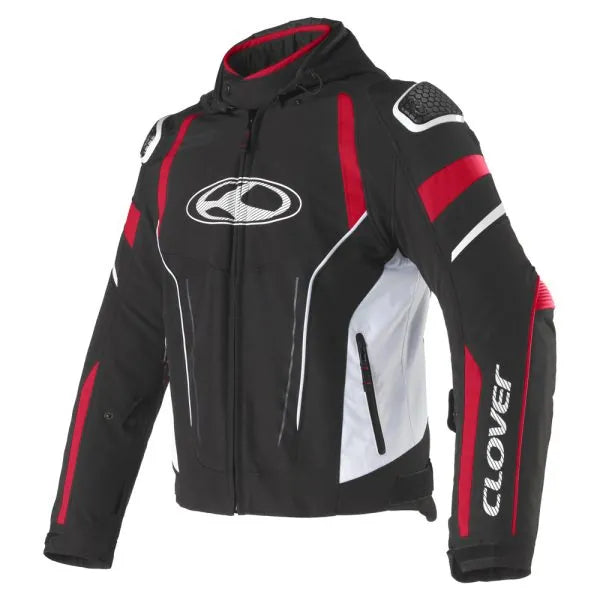 Giacca Moto Clover RAINBLADE-3 WP Nero/Rosso - Uomo