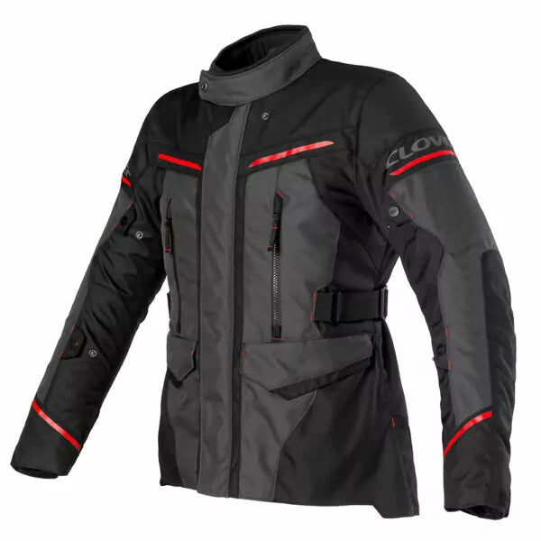 Giacca Moto Clover Storm- 4 WP Nera/Grigio - Uomo