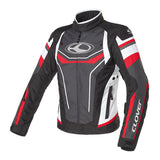Giacca Moto Clover Airblade 4 Bianco Rosso - Uomo