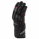 Guanti Moto touring corto in tessuto e pelle Clover GTS-3 nero/rosso